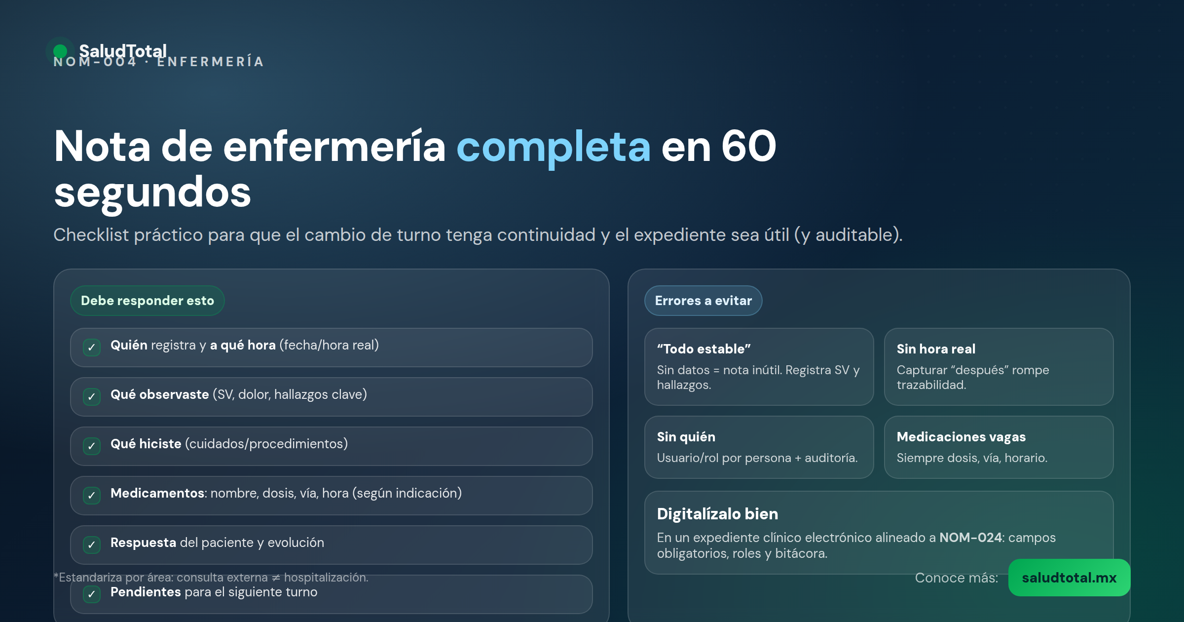 NOM-024 y Enfermería: Qué Exige la Norma al Registro Electrónico en 2026